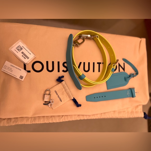 Louis Vuitton Keepall B 50 M21869 💯% Authentic Yellow/Turquoise DuffleBag - Picture 13 of 16